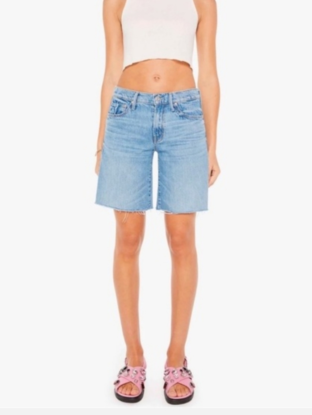 MOTHER Light Blue Denim Jean Shorts